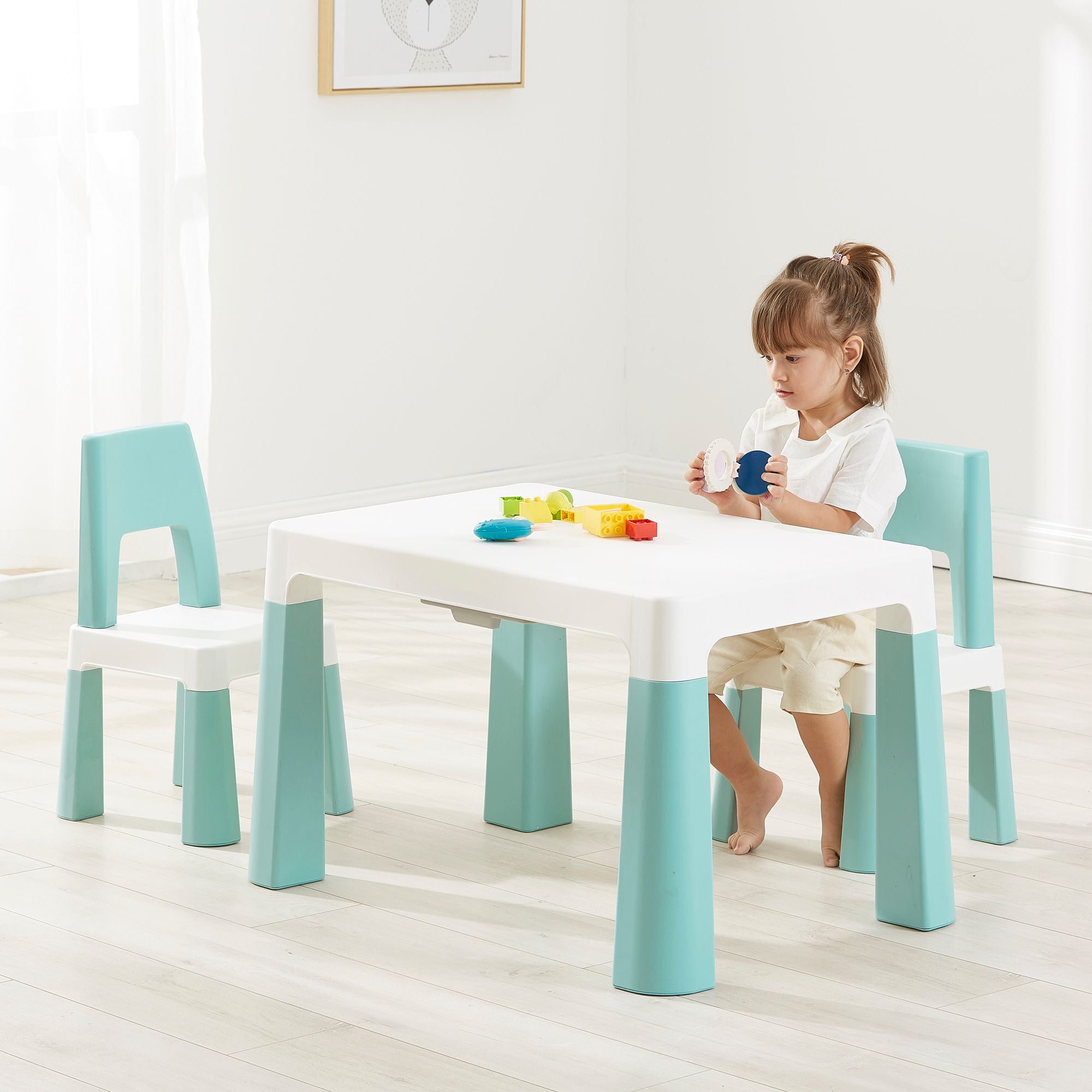 CONSEGNA IL GIORNO SUCCESSIVO Tavolo e sedie per bambini regolabili in  altezza